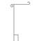 GC Home & Garden 36" Black Metal Garden Flag Pole Stand